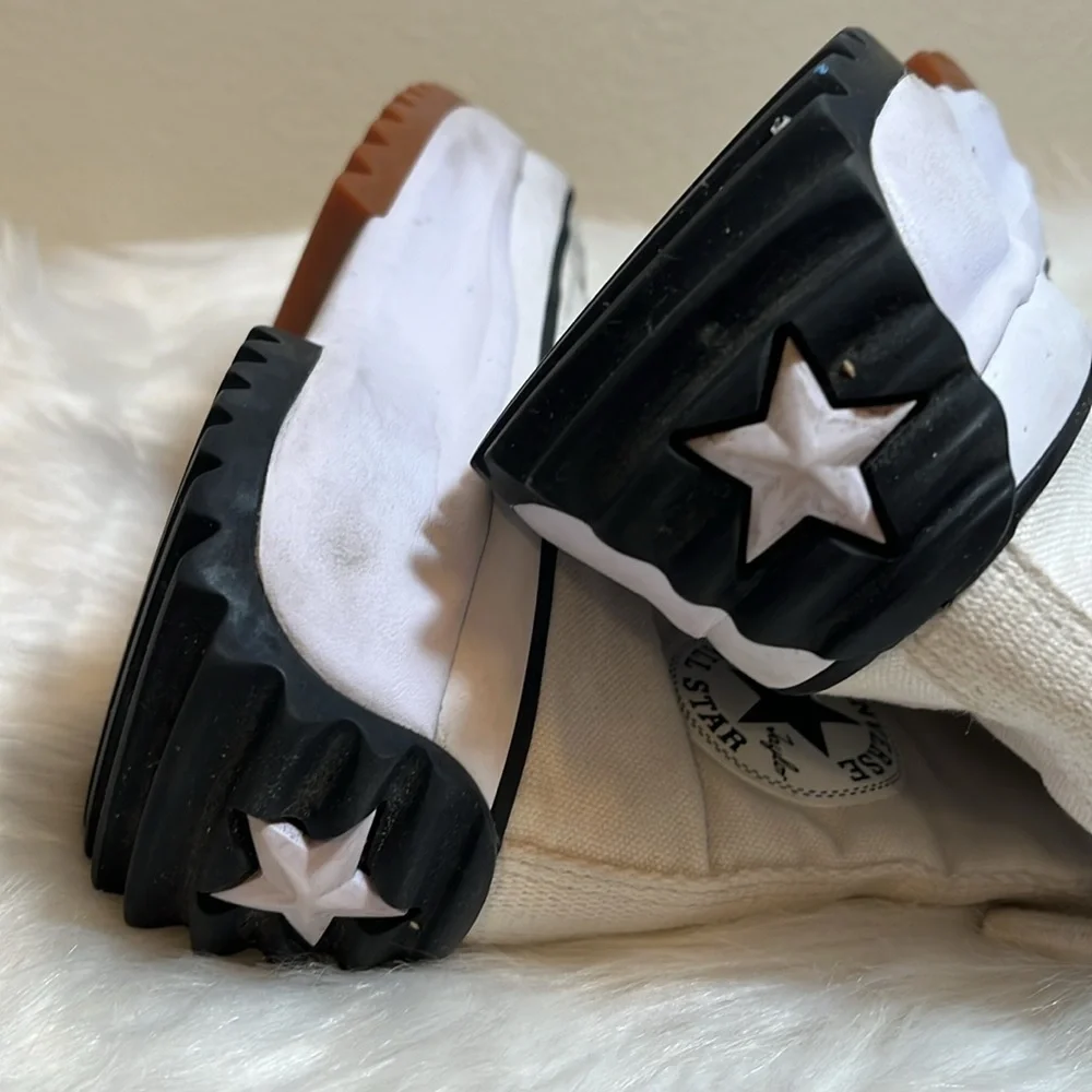 Converse White Run Star Hike Hi Platform Sneakers - Picture 13 of 16